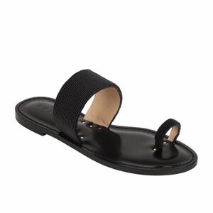 NEW AMANU Embellished Black Sandals